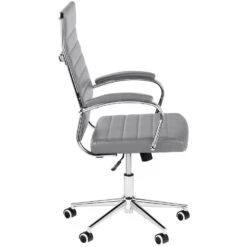 CLP Bureaustoel Mollis Kunstleer Grijs -LeenBakker Winkel 1000071213 0102