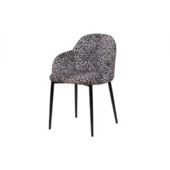 WOOOD Noortje Eetkamerstoel - Polyester - Panterprint - Set Van 2 8 WOOOD Noortje Eetkamerstoel - Polyester - Panterprint - Set Van 2 -LeenBakker Winkel 1000071463 0102