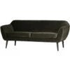 WOOOD Rocco 2-Zits Bank - Velvet - Warm Groen - 75x187x82 -LeenBakker Winkel 1000071485