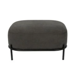 Puur Kalve Hocker - Rechthoek - Stof - Grijs -LeenBakker Winkel 1000074417 0102