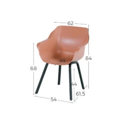 Hartman Sophie Element Dining Armstoel- Italian Terra - 4 St. -LeenBakker Winkel 1000074502 0101