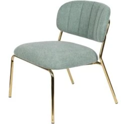 Puur Viken Fauteuil Lichtgroen/goud - Stof - Groen -LeenBakker Winkel 1000074941 0101