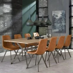 Eetkamerstoel Jill Kuip - Lederlook - Bruin 9 Eetkamerstoel Jill Kuip - Lederlook - Bruin -LeenBakker Winkel 1000076871 0103