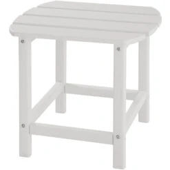 Tectake - 2 Tuinstoelen Janis Met Tafel - Houtlook - Wit -LeenBakker Winkel 1000078042 0103