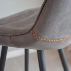 Set Van 2 Barkrukken Industrieel Kenton Antraciet Zithoogte 76 Cm Stof -LeenBakker Winkel 1000078907 0103