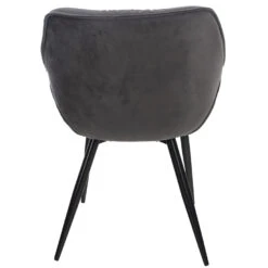 CLP Eetkamerstoel Tanna Fluweel Grijs -LeenBakker Winkel 1000080762 0103