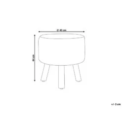 Beliani Hocker MANZAI - Beige Katoen -LeenBakker Winkel 1000081320 0102