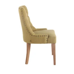 CLP Eetkamerstoel Aberdeen Licht Bruin Frame Stof Groen 8 CLP Eetkamerstoel Aberdeen Licht Bruin Frame Stof Groen -LeenBakker Winkel 1000082890 0102