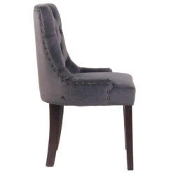 CLP Eetkamerstoel Aberdeen Donker Bruin Frame Fluweel Grijs 8 CLP Eetkamerstoel Aberdeen Donker Bruin Frame Fluweel Grijs -LeenBakker Winkel 1000082927 0102