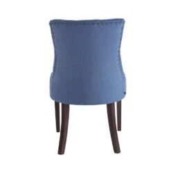 CLP Set Van 2 Eetkamerstoelen Aberdeen Donker Bruin Frame Stof Blauw 9 CLP Set Van 2 Eetkamerstoelen Aberdeen Donker Bruin Frame Stof Blauw -LeenBakker Winkel 1000082930 0103