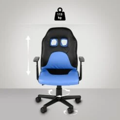 Clp Bureaustoel Fun Kunstleder Blauw 8 Clp Bureaustoel Fun Kunstleder Blauw -LeenBakker Winkel 1000084053 0102