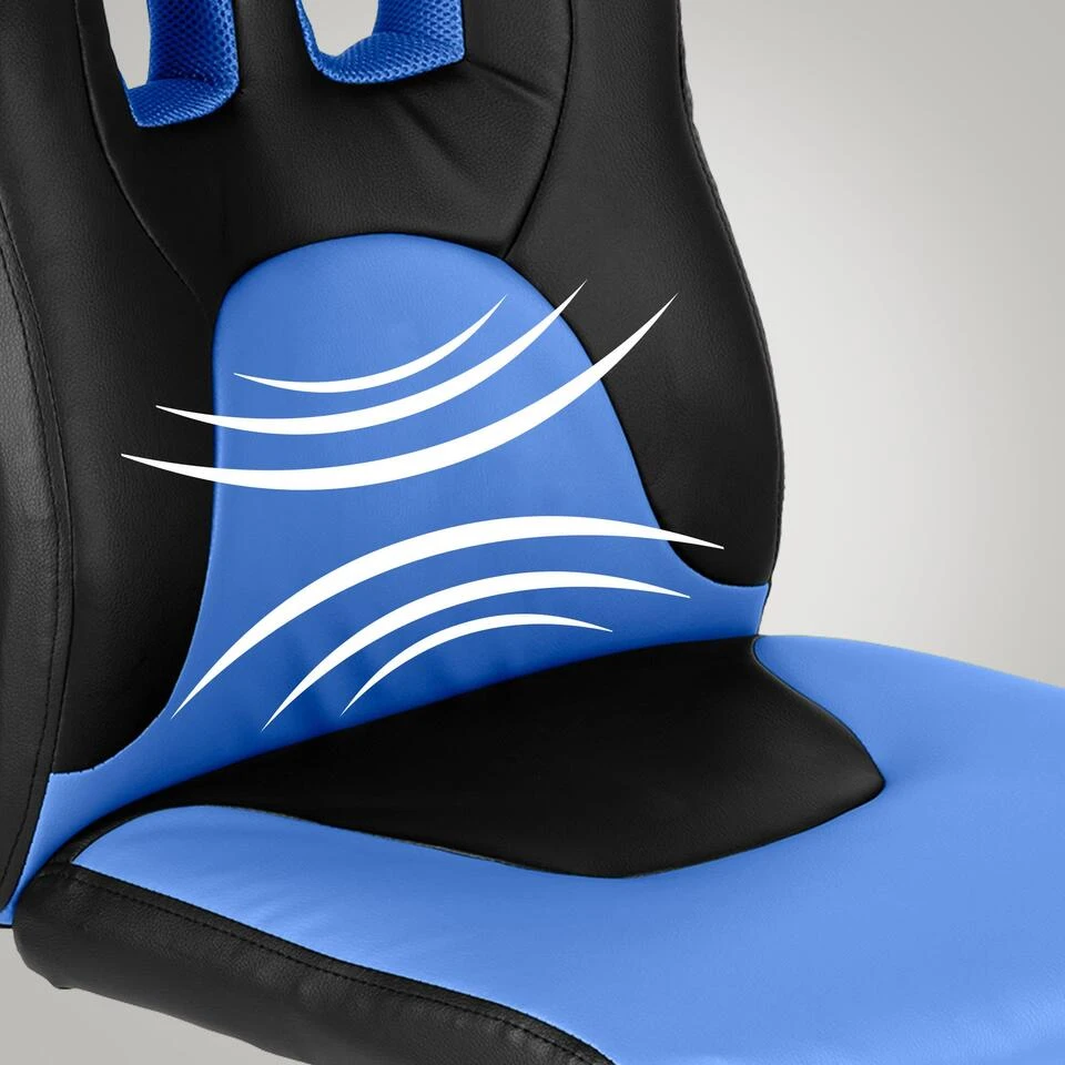 Clp Bureaustoel Fun Kunstleder Blauw 6 Clp Bureaustoel Fun Kunstleder Blauw - Afbeelding 4