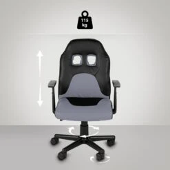 Clp Bureaustoel Fun Kunstleder Grijs 8 Clp Bureaustoel Fun Kunstleder Grijs -LeenBakker Winkel 1000084067 0102