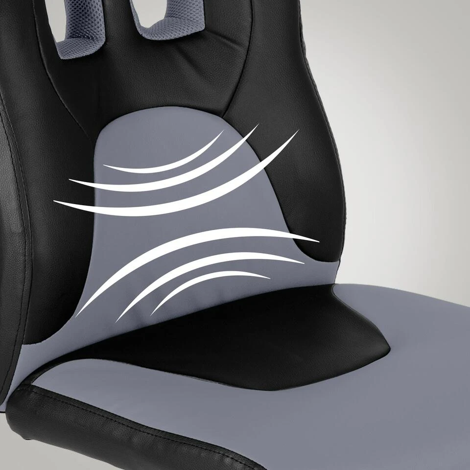 Clp Bureaustoel Fun Kunstleder Grijs 6 Clp Bureaustoel Fun Kunstleder Grijs - Afbeelding 4