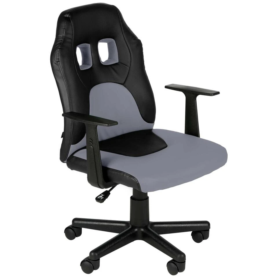 Clp Bureaustoel Fun Kunstleder Grijs 3 Clp Bureaustoel Fun Kunstleder Grijs