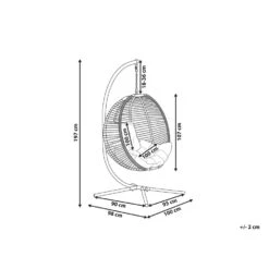 Beliani Hangstoel ARCO - Beige Polyester -LeenBakker Winkel 1000084499 0102