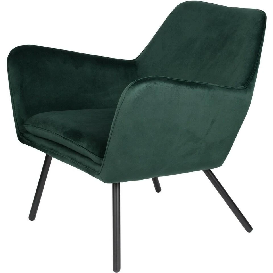 Puur Berg Fauteuil Velvet - Stof - Groen 4 Puur Berg Fauteuil Velvet - Stof - Groen - Afbeelding 2