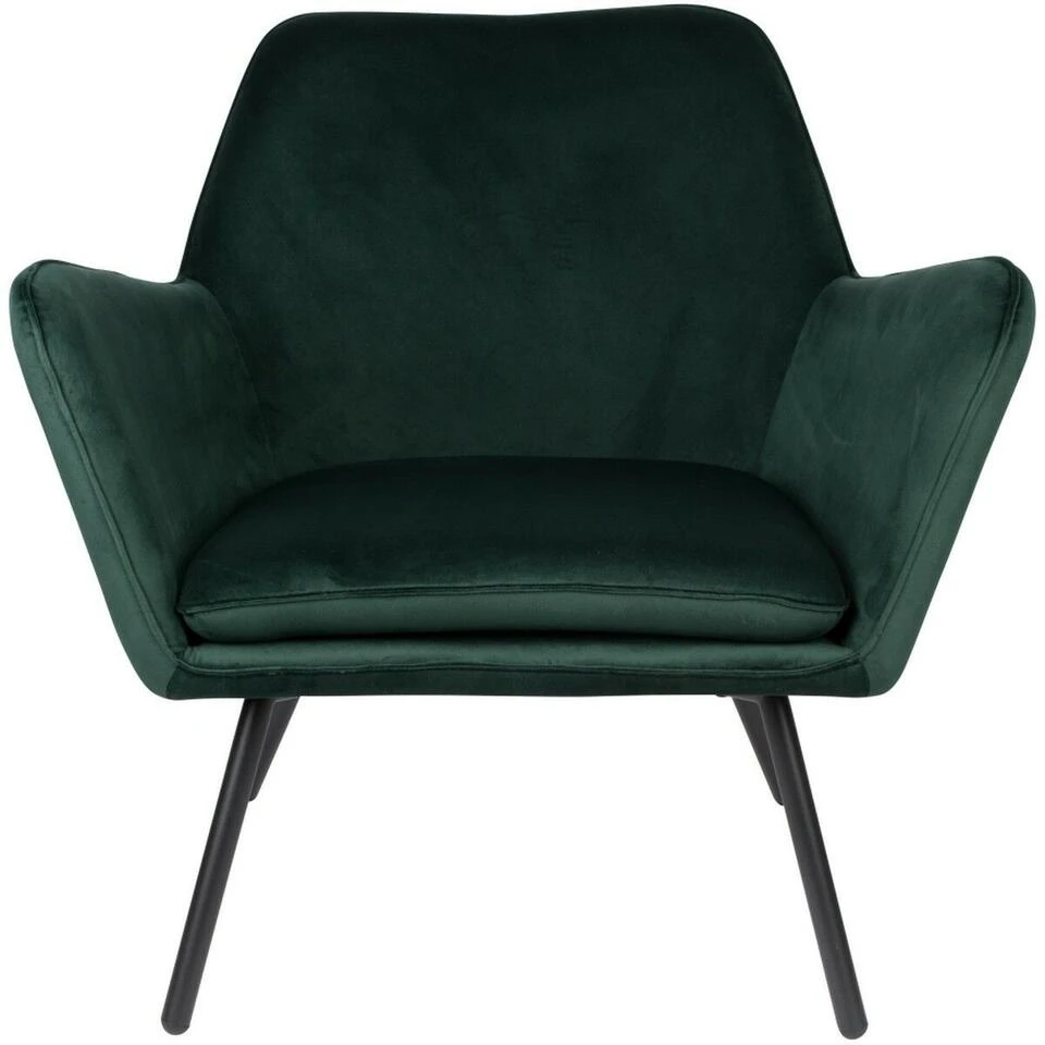 Puur Berg Fauteuil Velvet - Stof - Groen 5 Puur Berg Fauteuil Velvet - Stof - Groen - Afbeelding 3