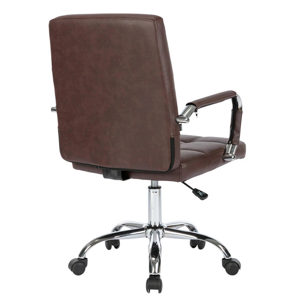 Clp Bureaustoel Deli PRO Kunstleder Bordeauxrood 6 Clp Bureaustoel Deli PRO Kunstleder Bordeauxrood - Afbeelding 4