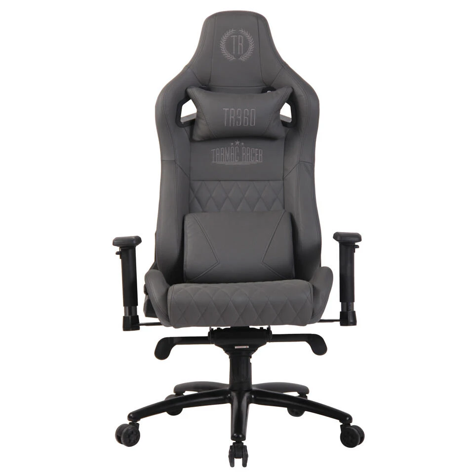 Clp Bureaustoel Keren Leder Grijs 4 Clp Bureaustoel Keren Leder Grijs - Afbeelding 2