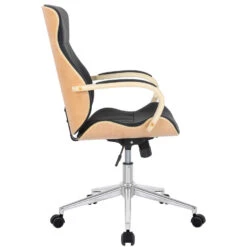 Clp Bureaustoel Melilla Kunstleder Natura Zwart -LeenBakker Winkel 1000085228 0102