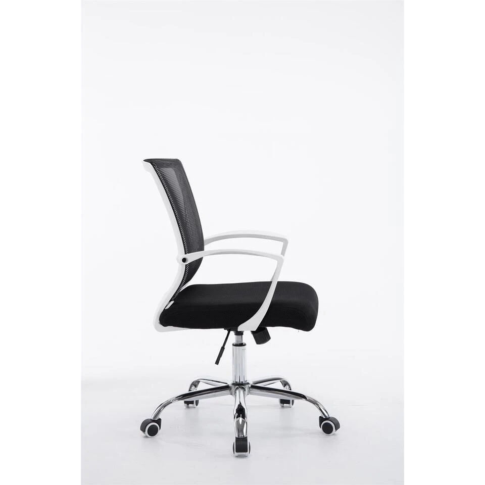 Clp Bureaustoel Tracy Frame Chroom Look Zwart 5 Clp Bureaustoel Tracy Frame Chroom Look Zwart - Afbeelding 3