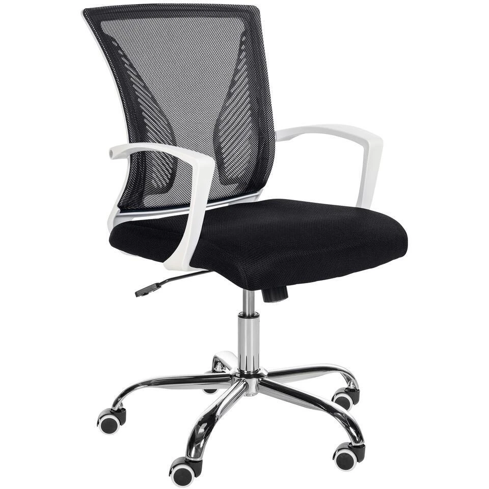 Clp Bureaustoel Tracy Frame Chroom Look Zwart 3 Clp Bureaustoel Tracy Frame Chroom Look Zwart