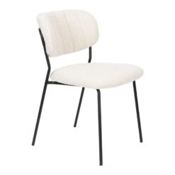 Rein Living Jolien Eetkamerstoel - Zwart/Boucle - Set Van 2 -LeenBakker Winkel 1000087445 0102