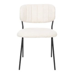 Rein Living Jolien Eetkamerstoel - Zwart/Boucle - Set Van 2 -LeenBakker Winkel 1000087445 0103