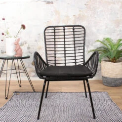DS4U® Modo Rieten Lounge - Wicker - Zwart -LeenBakker Winkel 1000088186 0103