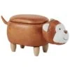 Beliani Dierenhocker MONKEY - Bruin Kunstleer 1 Beliani Dierenhocker MONKEY - Bruin Kunstleer -LeenBakker Winkel 1000089918