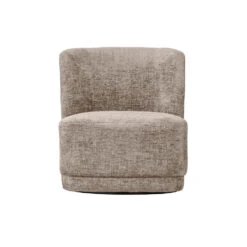 WOOOD Atty Draaifauteuil - Polyester - Zand - 75x74x65 -LeenBakker Winkel 1000091379 0102