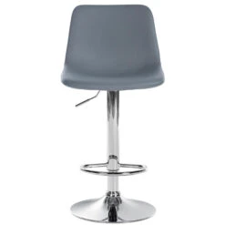 CLP Barkruk Divo Kunstleder Chroom Frame Grijs 8 CLP Barkruk Divo Kunstleder Chroom Frame Grijs -LeenBakker Winkel 1000091825 0102