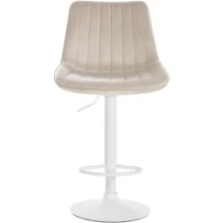 CLP Barkruk Toni Fluweel Wit Frame Crème 8 CLP Barkruk Toni Fluweel Wit Frame Crème -LeenBakker Winkel 1000093459 0102