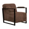 Moderne Fauteuil Madeline Ribstof Bruin - Stof - Grijs -LeenBakker Winkel 1000093732
