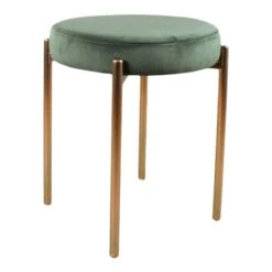 DS4U® Mika Velvet Kruk - Stof - Groen 7 DS4U® Mika Velvet Kruk - Stof - Groen -LeenBakker Winkel 1000093827 0102