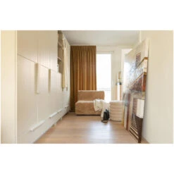 WOOOD Poef Carly - Polyester - Zand - 48x40x40 -LeenBakker Winkel 1000093873 0102