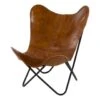 Buffalo Vlinderstoel Cognac - Leder - Bruin -LeenBakker Winkel 1000094338