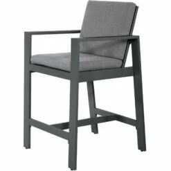 Barstoel Malibu - Aluminium - Grijs
