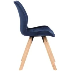 CLP Eetkamerstoel Luna Fluweel Blauw 8 CLP Eetkamerstoel Luna Fluweel Blauw -LeenBakker Winkel 1000095324 0103