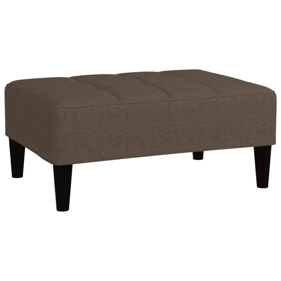 VidaXL Kruk Microvezelstof Taupe 3 VidaXL Kruk Microvezelstof Taupe