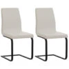 CLP Set Van 2 Eetkamerstoelen Belley Kunstleder Wit -LeenBakker Winkel 1000095878