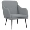 VidaXL Fauteuil 63x76x80 Cm Stof Lichtgrijs 1 VidaXL Fauteuil 63x76x80 Cm Stof Lichtgrijs -LeenBakker Winkel 1000095953