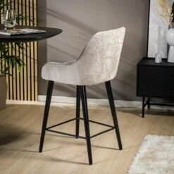 Zalko Barkruk Roman - Stof - Beige -LeenBakker Winkel 1000096128 0102