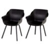 Hartman Sophie Element Dining Armstoel- Carbon Black- 2 St. -LeenBakker Winkel 1000096422