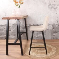 DS4U® Gaby Barkruk 65cm - Stof - Taupe -LeenBakker Winkel 1000096493 0102