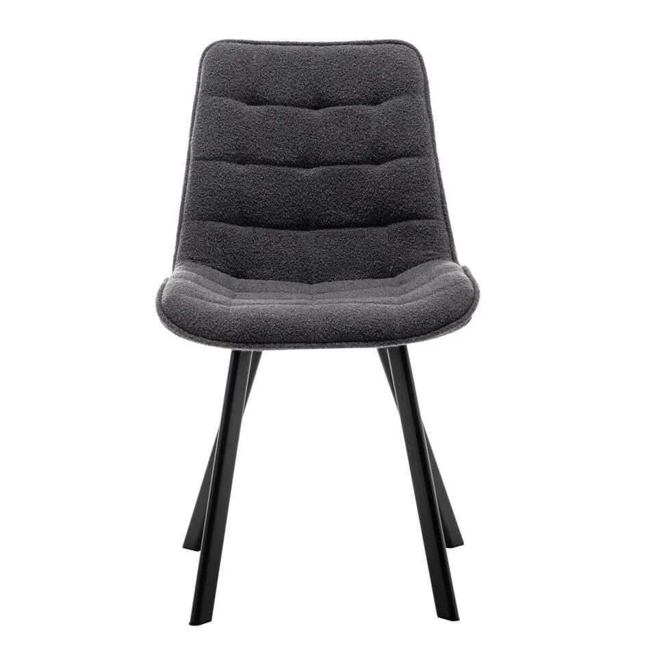 Furnihaus Eetkamerstoel Felix Boucle Zwart 5 Furnihaus Eetkamerstoel Felix Boucle Zwart - Afbeelding 3