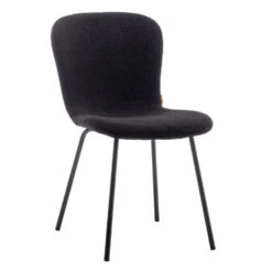 Furnihaus Eetkamerstoel Luca Teddy Zwart -LeenBakker Winkel 1000096645 0101