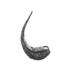 Beliani Hangstoel ATRI - Zwart Pe Rotan -LeenBakker Winkel 1000096793 0103