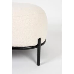 Puur Kalve Hocker - Rechthoek - Stof - Wit -LeenBakker Winkel 1000096844 0104